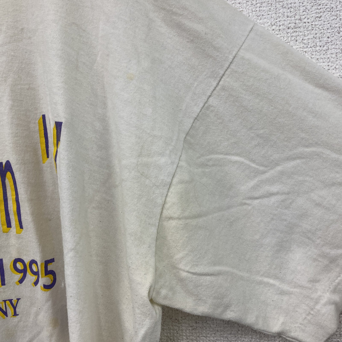 半袖プリントTシャツ　シングルステッチ　白　ホワイト カットソー メンズ 古着