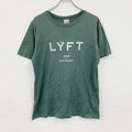 LYFT　リフト　JAPAN × United Kingdom　半袖Tシャツ　4連プリント　緑　グリーン　Lサイズ　古着