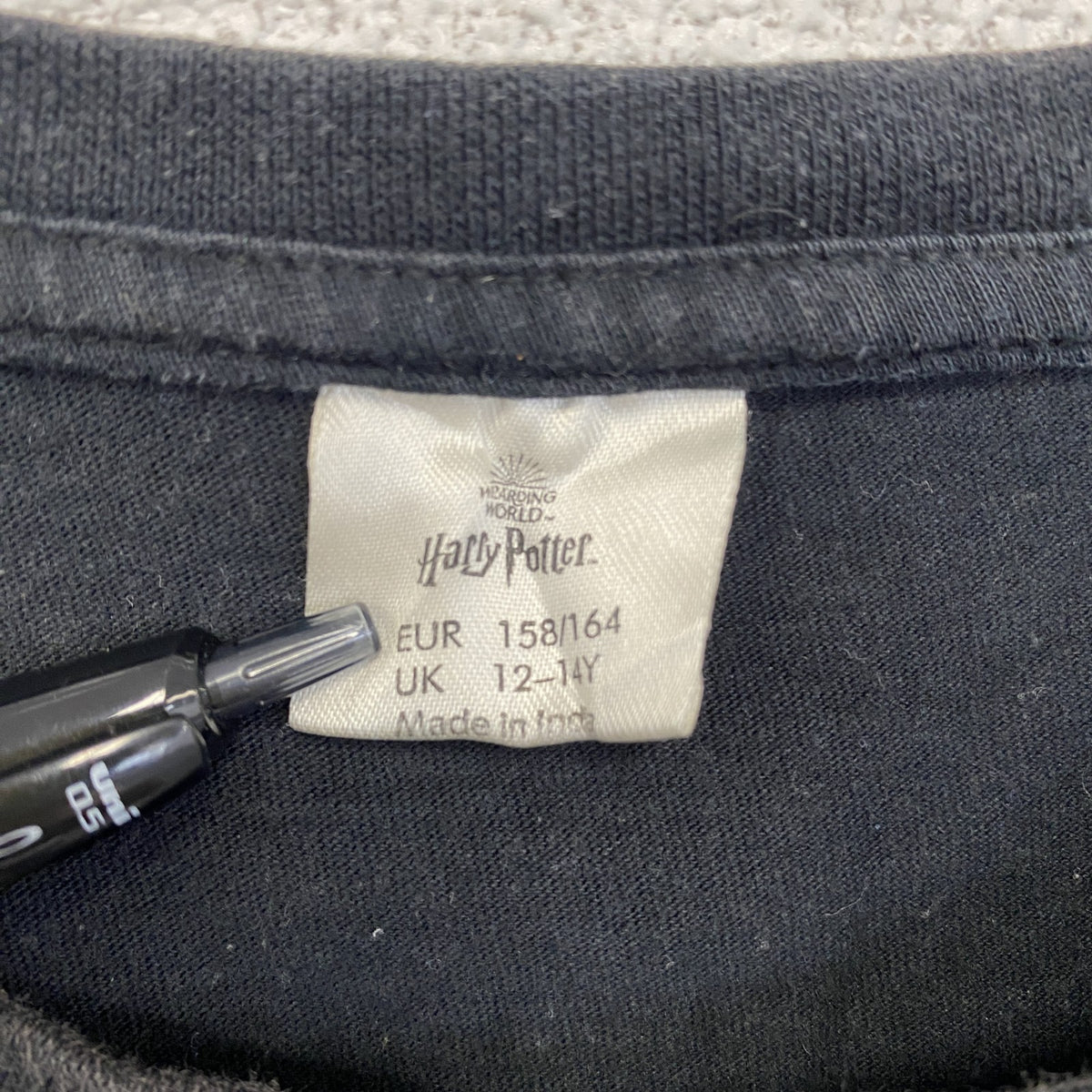 Harry Potter ハリーポッター　半袖プリントTシャツ　HOGWARTS ホグワーツ　黒　ブラック　古着
