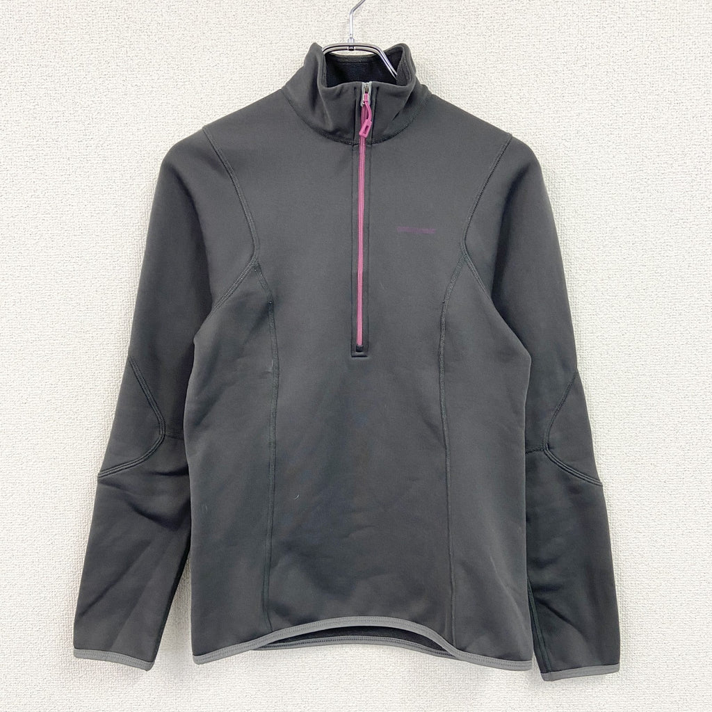 Patagonia　パタゴニア　ハーフジッププルオーバージャケット　灰色　ダークグレー　Sサイズ トレーナー スウェットトップス レディース 古着