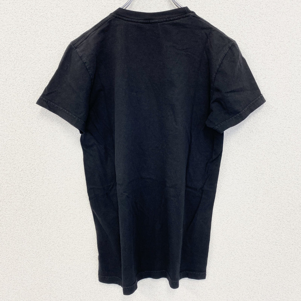 アメリカンアパレル　半袖デザインプリントTシャツ　タイプライター　黒　ブラック　クルーネック　古着