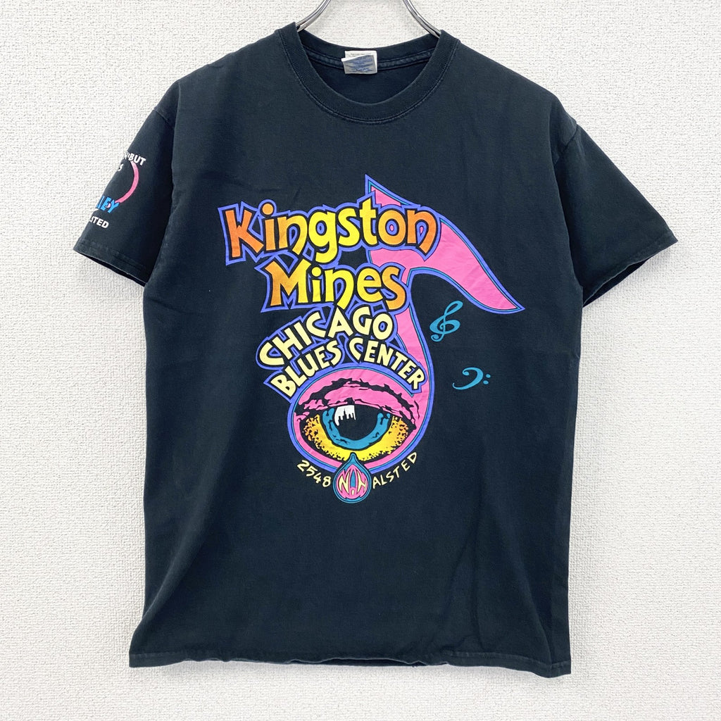 GILDAN　ギルダン　半袖プリントTシャツ　黒　ブラック　Mサイズ　古着