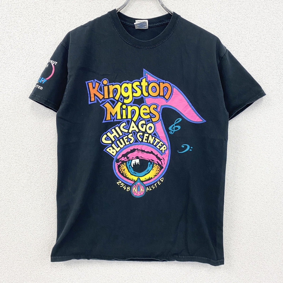GILDAN　ギルダン　半袖プリントTシャツ　黒　ブラック　Mサイズ　古着