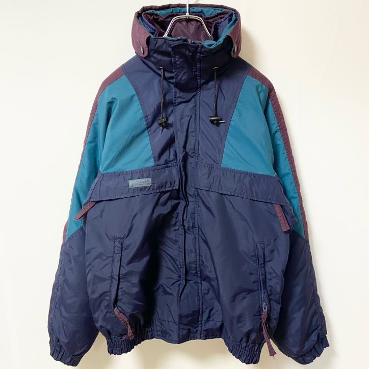 古着 used　Columbia コロンビア　90s　長袖マウンテンパーカー　ナイロン　アウトドア　リバーシブル　Sサイズ