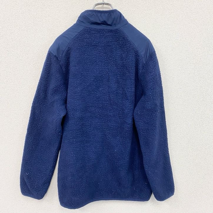 LAND’S END　ランズエンド　フルジップフリースジャケット/ボアジャケット　紺　ネイビー　XLサイズ