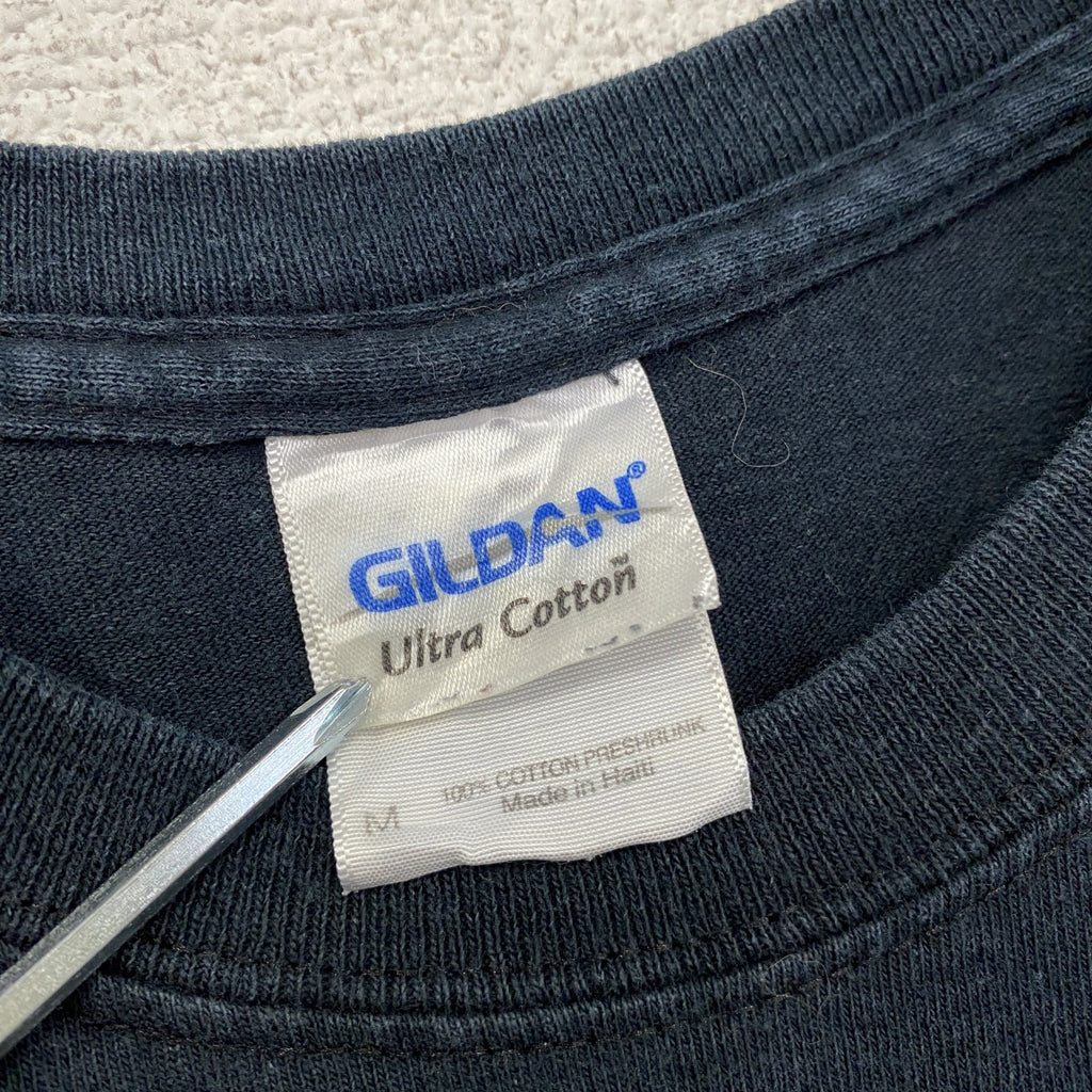 GILDAN　ギルダン　半袖プリントTシャツ　黒　ブラック　Mサイズ　古着