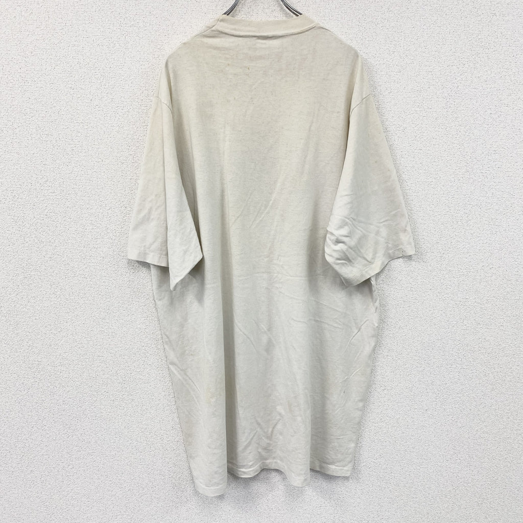 半袖プリントTシャツ　シングルステッチ　白　ホワイト カットソー メンズ 古着