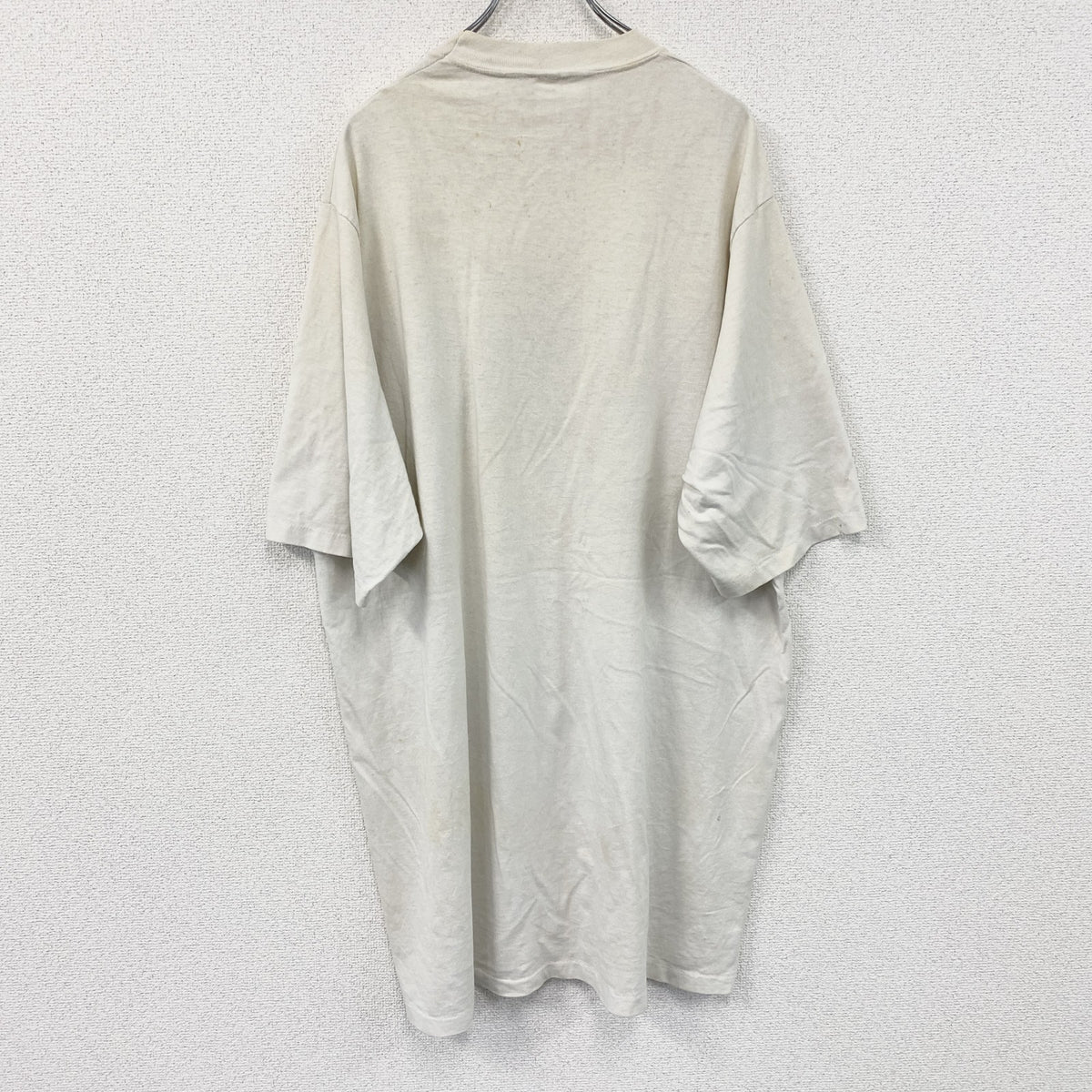 半袖プリントTシャツ　シングルステッチ　白　ホワイト カットソー メンズ 古着