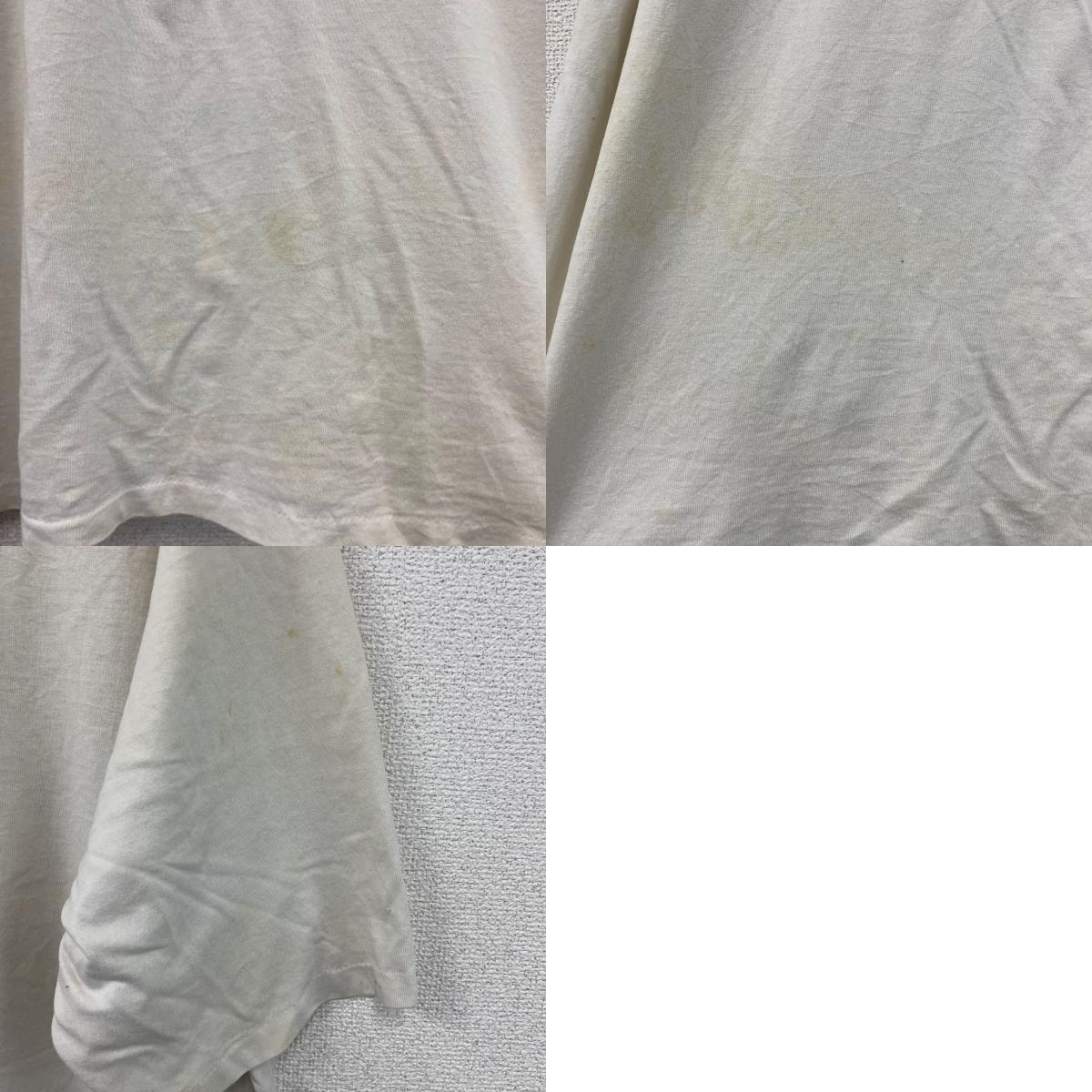 半袖プリントTシャツ　シングルステッチ　白　ホワイト カットソー メンズ 古着