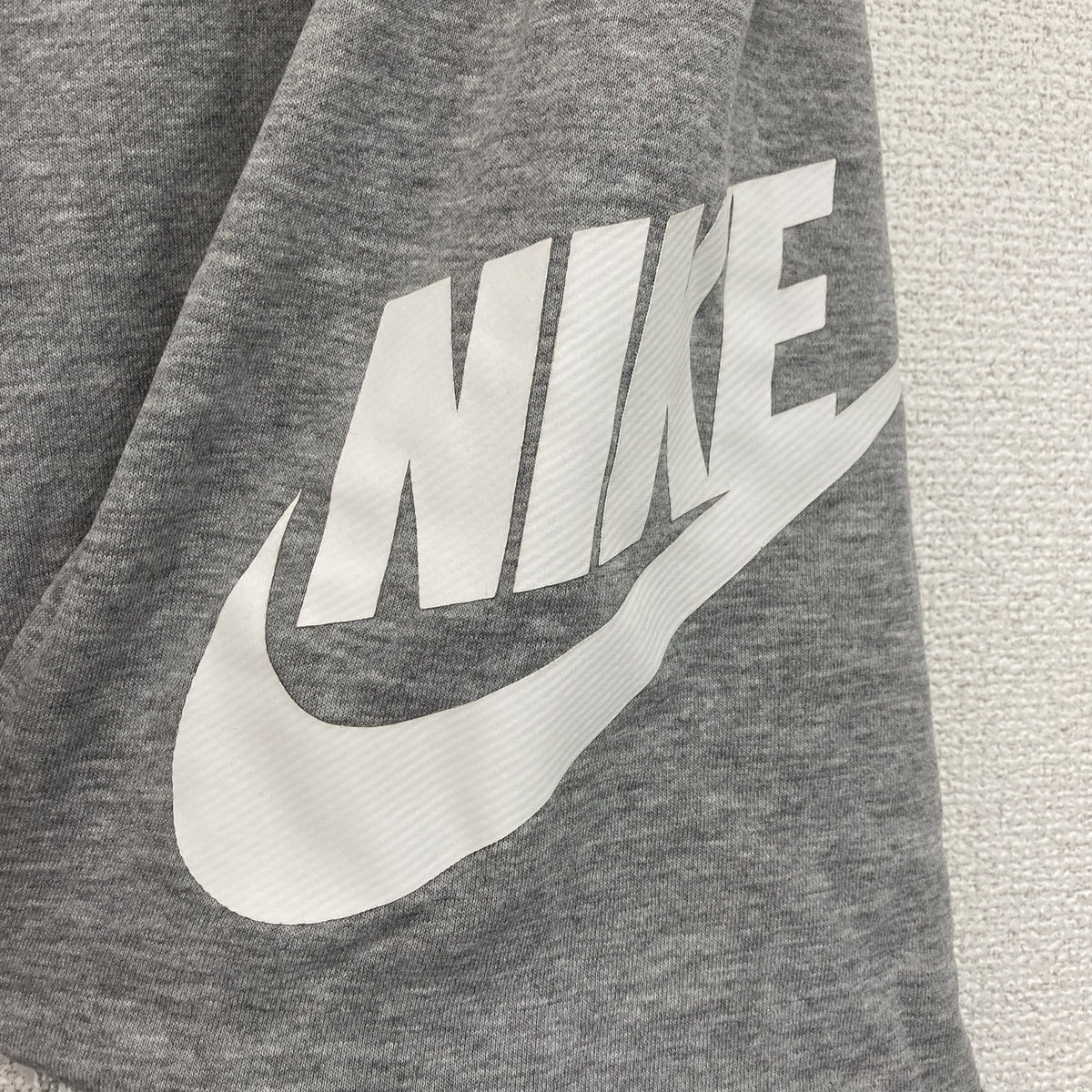 NIKE　ナイキ　ハーフスウェットパンツ/ショートパンツ　スウッシュ　デカロゴ　灰色　グレー　Lサイズ　古着