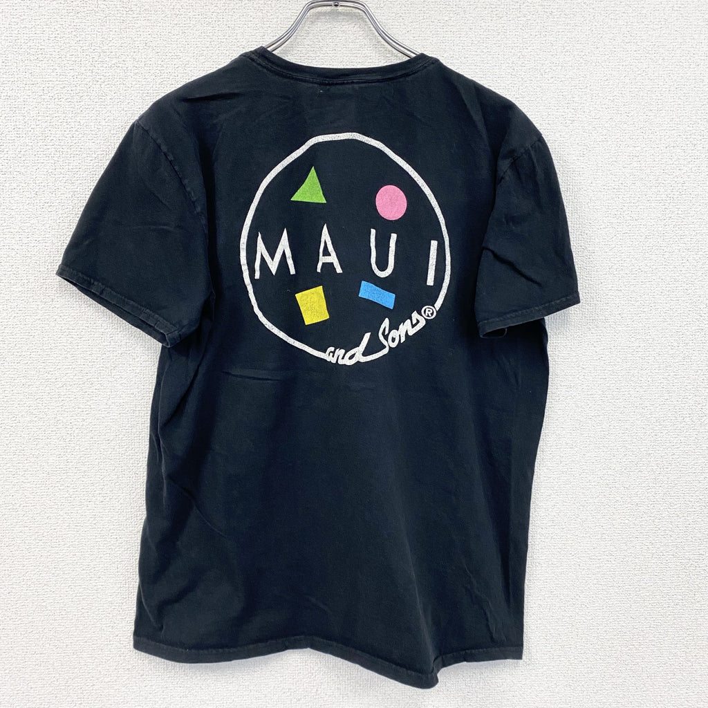 MAUI and Sons 　半袖プリントTシャツ　黒　ブラック　Lサイズ　古着