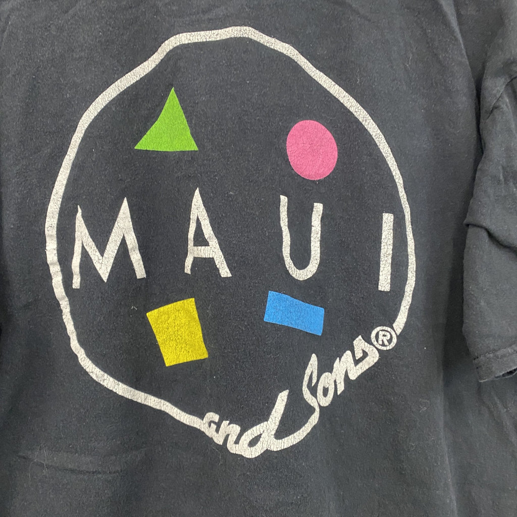 MAUI and Sons 　半袖プリントTシャツ　黒　ブラック　Lサイズ　古着