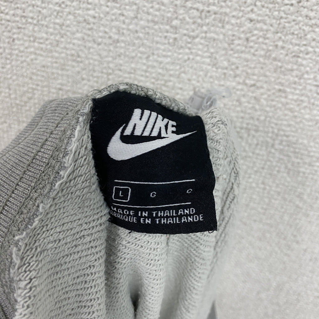 NIKE　ナイキ　ハーフスウェットパンツ/ショートパンツ　スウッシュ　デカロゴ　灰色　グレー　Lサイズ　古着