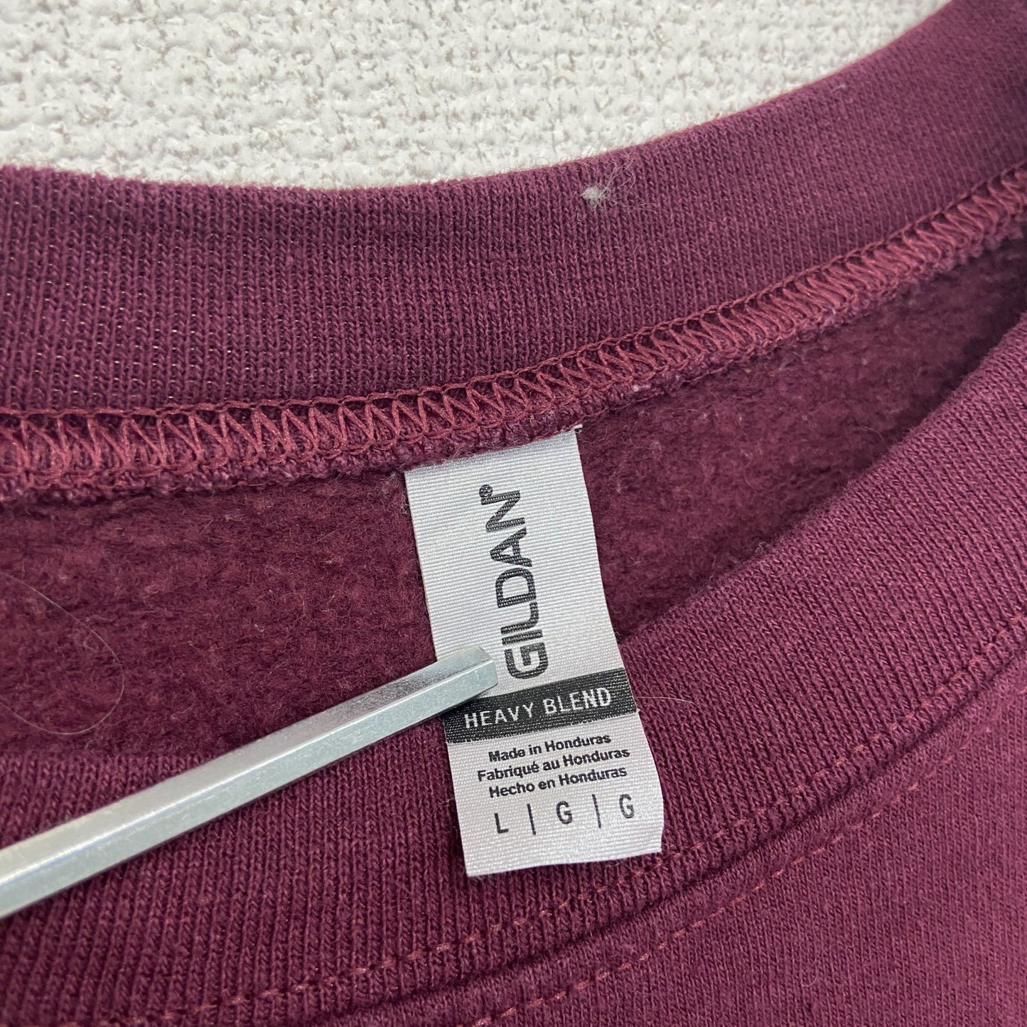 GILDAN　ギルダン　スウェット/トレーナー　4連プリント　ワインレッド　Lサイズ