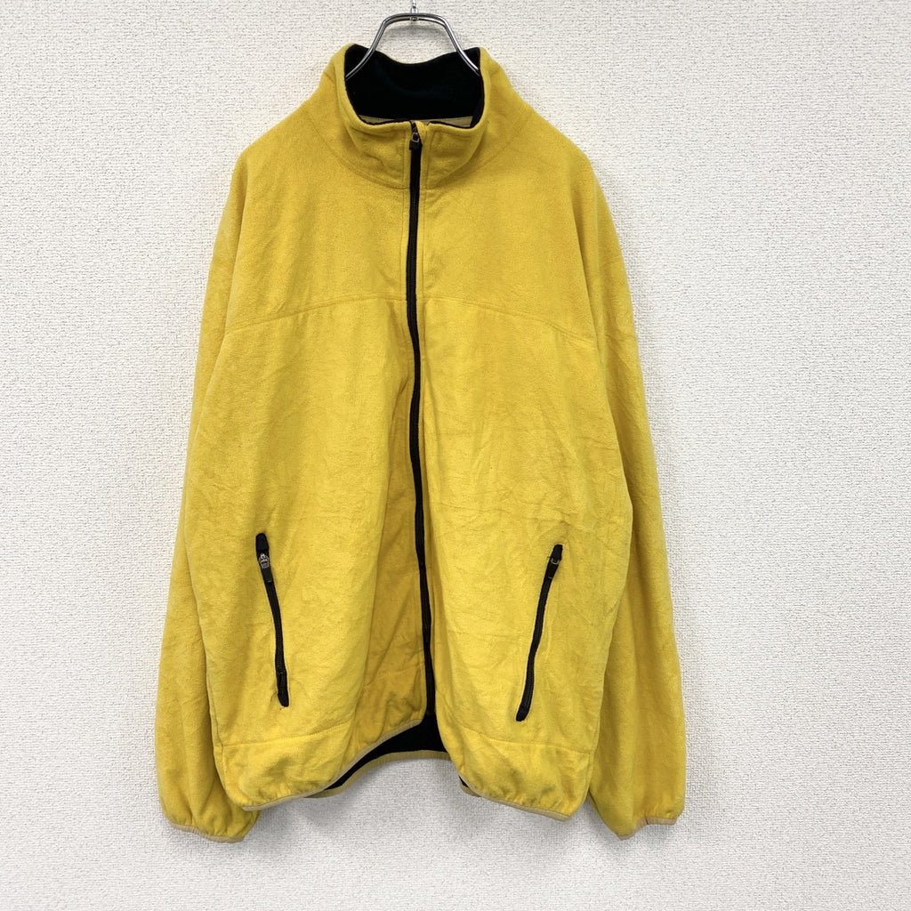 ～00s　LAND’S END　ランズエンド　フルジップフリースジャケット/ボアジャケット　ヴィンテージ　黄色　イエロー　XLサイズ　古着