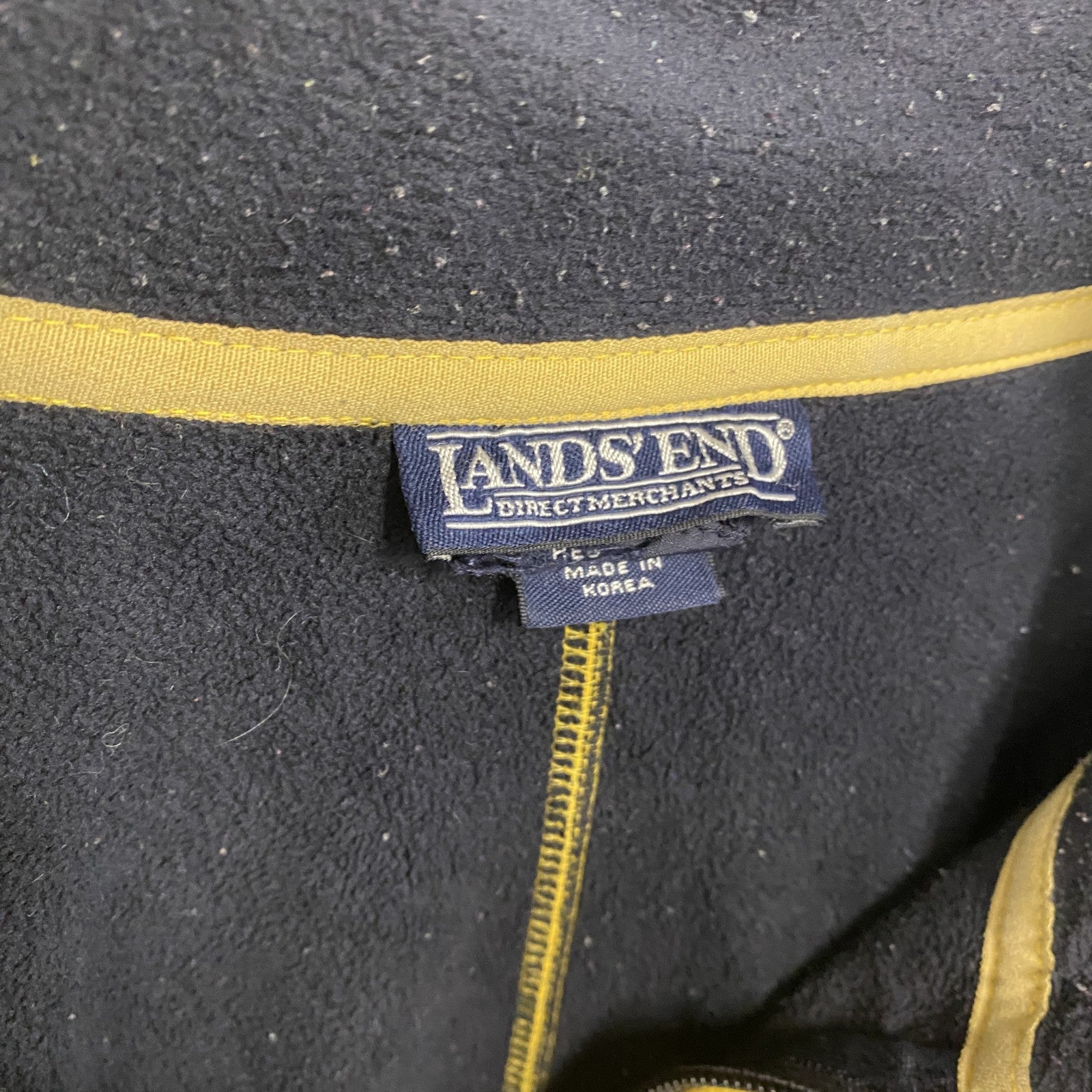 ～00s　LAND’S END　ランズエンド　フルジップフリースジャケット/ボアジャケット　ヴィンテージ　黄色　イエロー　XLサイズ　古着