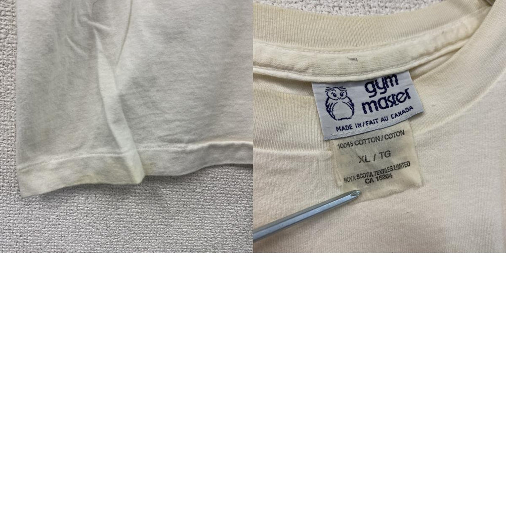 Gym Master　ジムマスター　半袖プリントTシャツ　シングルステッチ　白　ホワイト　XLサイズ　古着