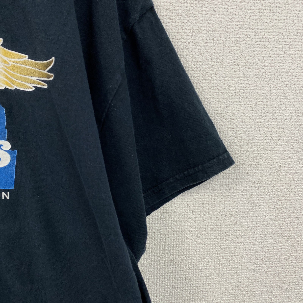 GILDAN　ギルダン　半袖プリントTシャツ　両面プリント　企業ロゴ　アーチプリント　紺　ネイビー　XLサイズ　古着