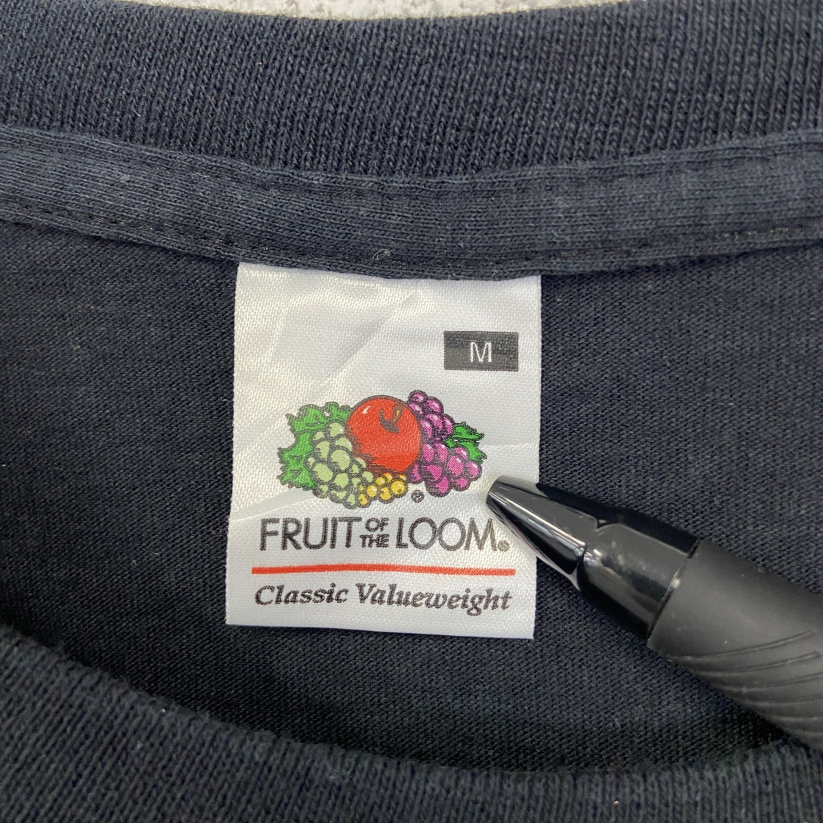 FRUIT OF LOOM.　半袖プリントTシャツ　Plant Rock　黒　ブラック　スカル　クルーネック　Mサイズ　古着