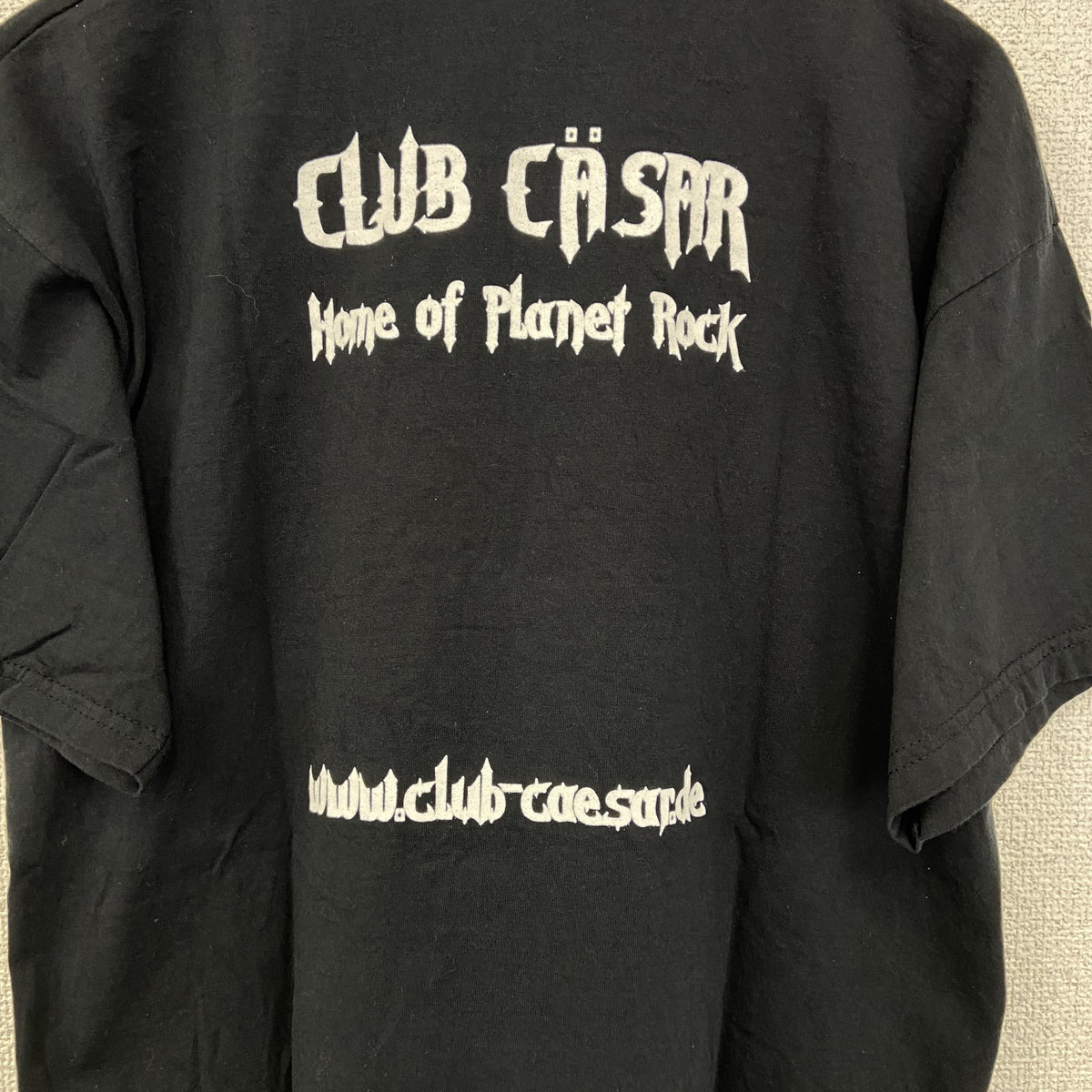 FRUIT OF LOOM.　半袖プリントTシャツ　Plant Rock　黒　ブラック　スカル　クルーネック　Mサイズ　古着