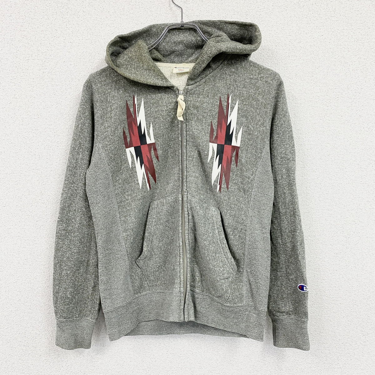 Champion　チャンピオン　リバースウィーブ　フルジップスウェットパーカー/フーディー　トリコタグ　復刻　灰色　グレー　Sサイズ　古着　