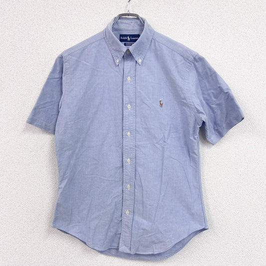 RALPH LAUREN　ラルフローレン　CLASSIC FIT　半袖ボタンダウンシャツ　青　ブルー　Mサイズ