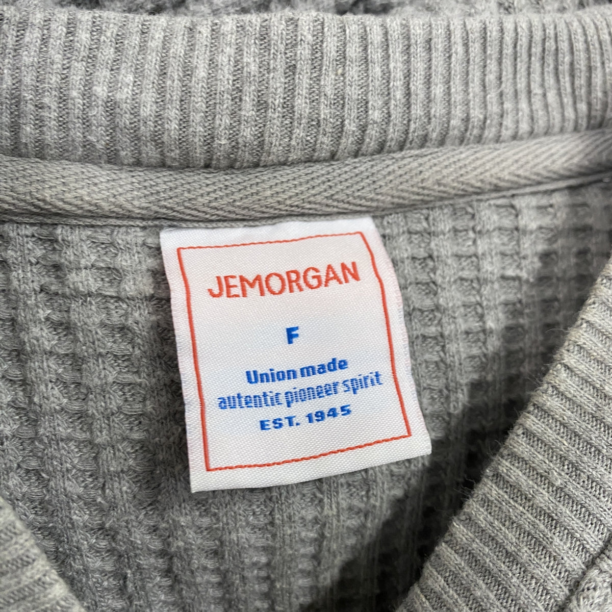 JEMORGAN　ジェーイーモーガン　サーマルパーカー/フーディー　灰色　グレー　Fサイズ　古着　