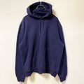 PUMA プーマ　長袖ワンポイントロゴデザインパーカー　スウェットフーディ　ネイビー　紺　前ポケット　XLサイズ　古着