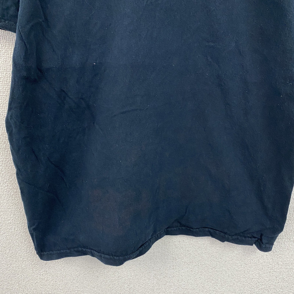 GILDAN　ギルダン　半袖プリントTシャツ　紺　ネイビー　Mサイズ　古着