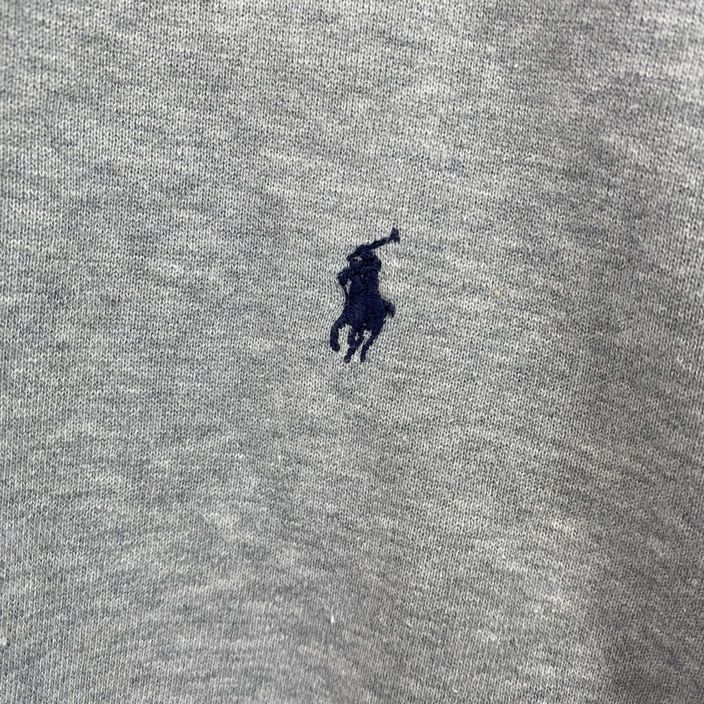 POLO by Ralph Lauren　ラルフローレン　スウェット/トレーナー　刺繍ロゴ　灰色　グレー　Lサイズ　古着