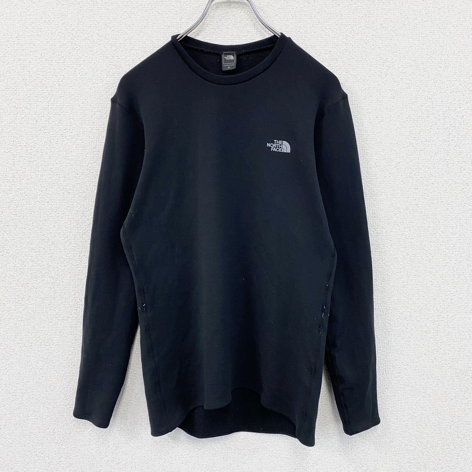 THE NORTH FACE　ザ・ノースフェイス　L/S HOT CREW　長袖Tシャツ/ロンT　黒　ブラック　Mサイズ　古着