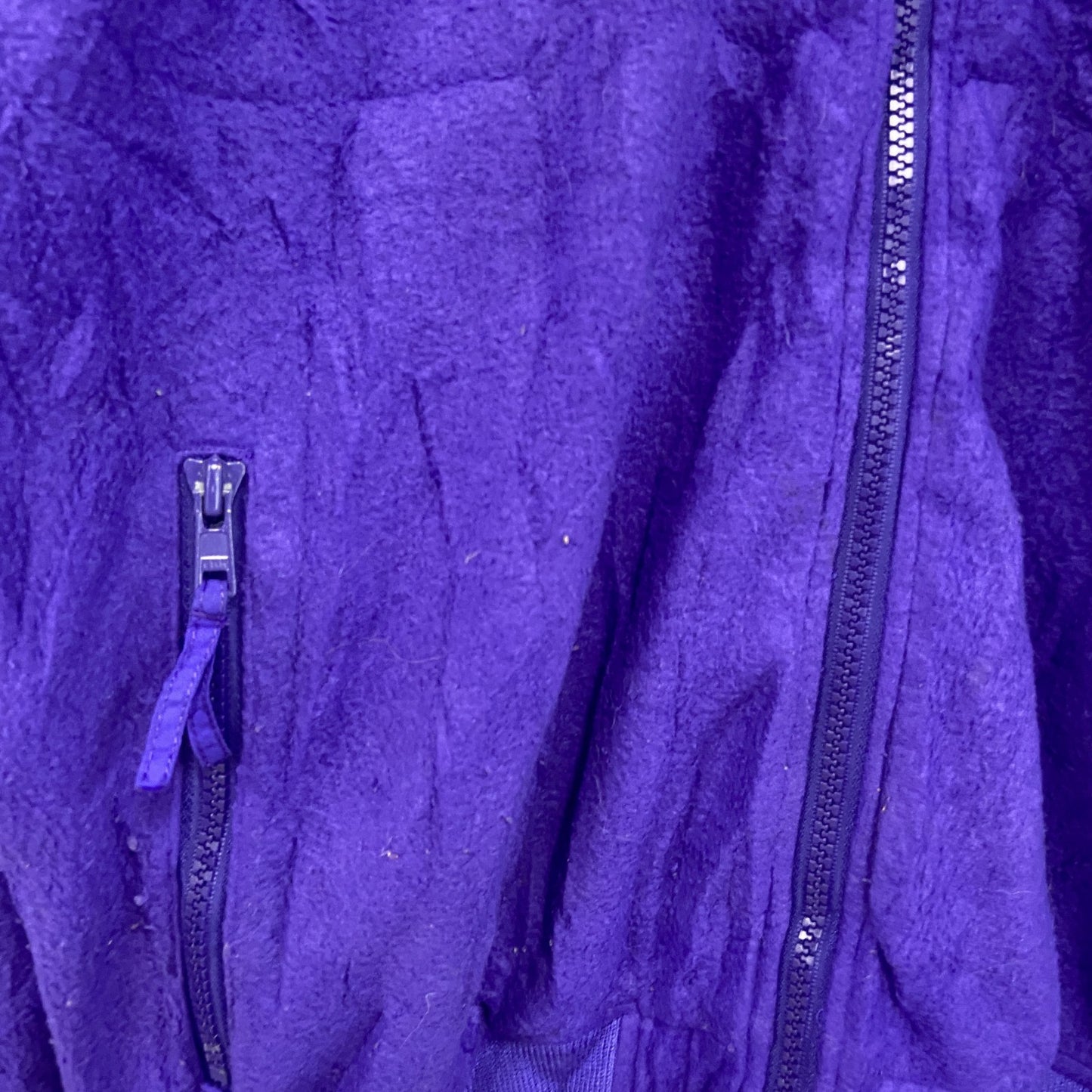 80s～　edelweiss　フルジップフリースジャケット/ボアジャケット　スキーウェア　ヴィンテージ　紫　パープル　Sサイズ