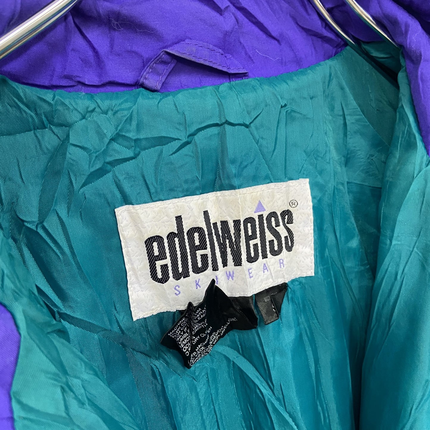 80s～　edelweiss　フルジップフリースジャケット/ボアジャケット　スキーウェア　ヴィンテージ　紫　パープル　Sサイズ