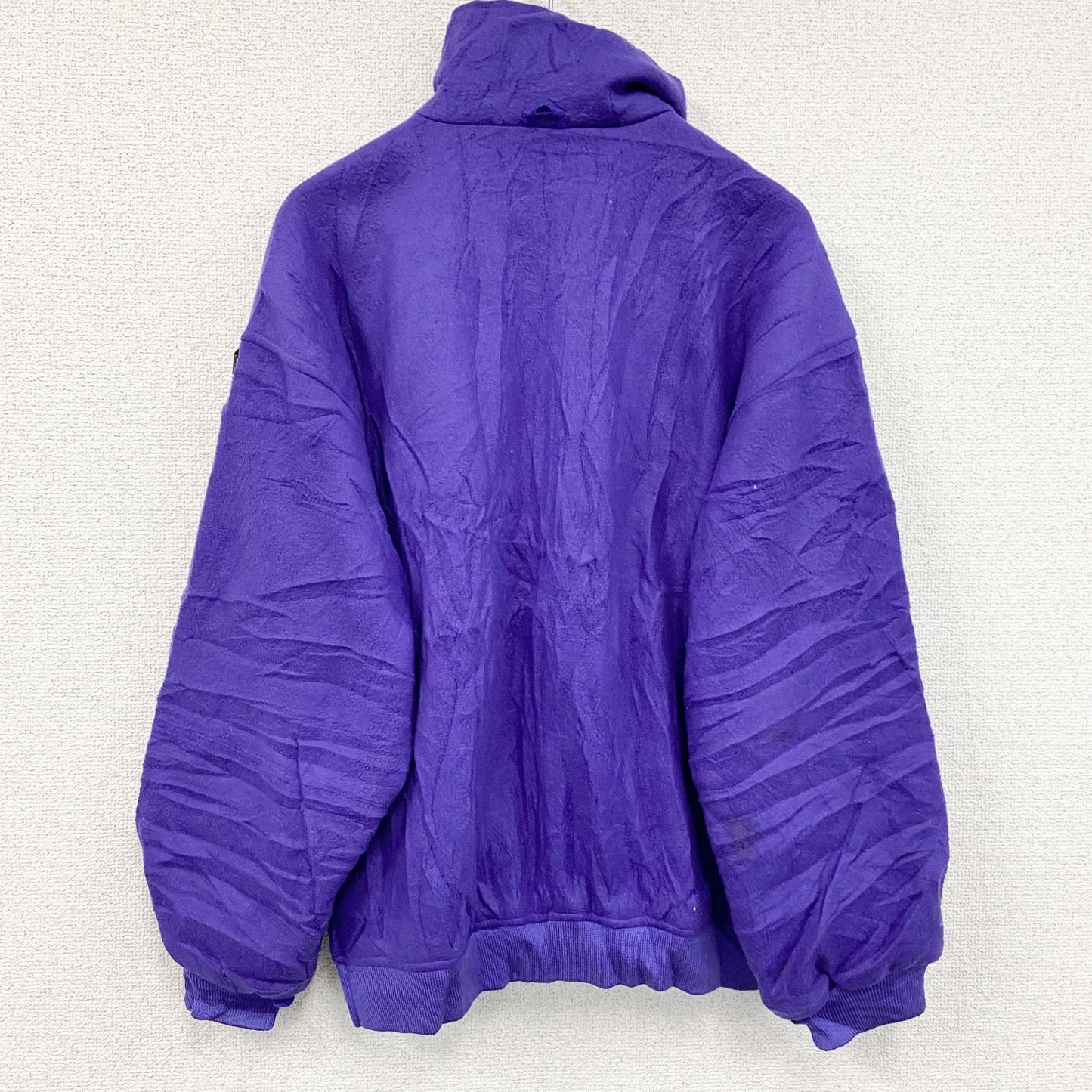 80s～　edelweiss　フルジップフリースジャケット/ボアジャケット　スキーウェア　ヴィンテージ　紫　パープル　Sサイズ