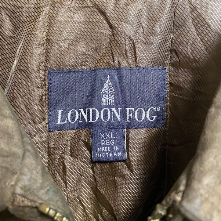 古着 used　LONDON FOG ロンドンフォグ　長袖スウェードジャケット　ジップブルゾン　ビックシルエット　XXLサイズ