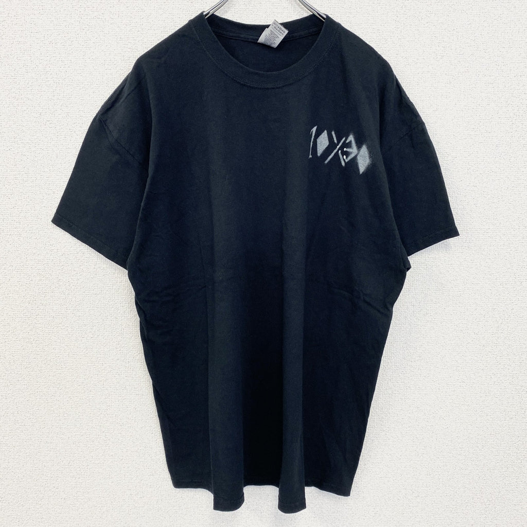GILDAN ギルダン　半袖トデザインプリントTシャツ　黒　ブラック　ビックシルエット　XLサイズ　古着