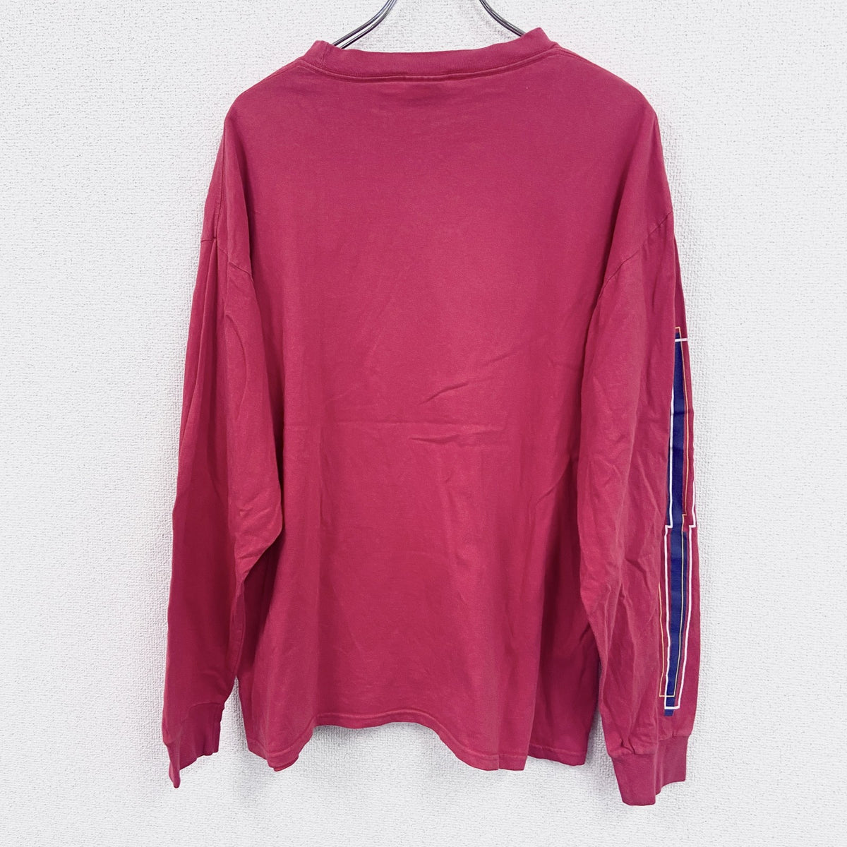 90s～　NIKE　ナイキ　長袖プリントTシャツ/ロンT　ヴィンテージ　赤　レッド　Lサイズ　古着