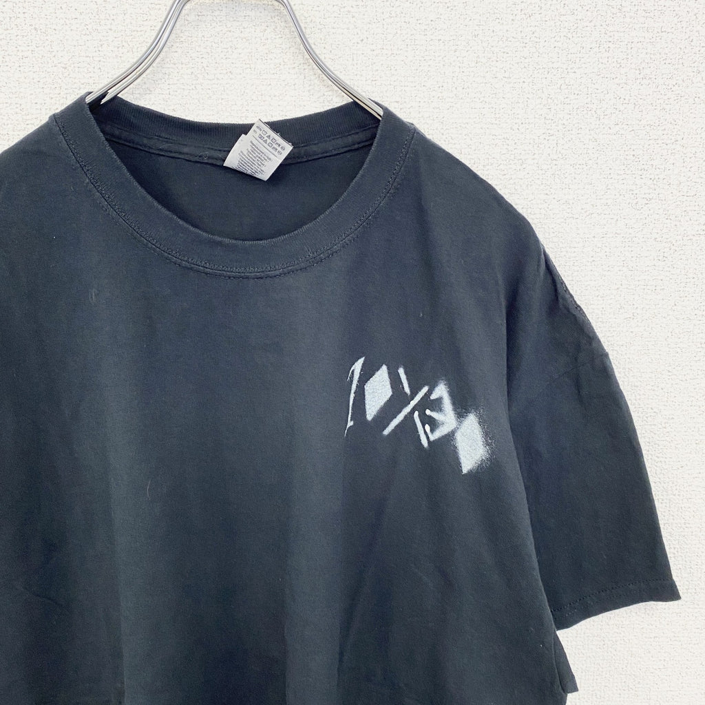 GILDAN ギルダン　半袖トデザインプリントTシャツ　黒　ブラック　ビックシルエット　XLサイズ　古着