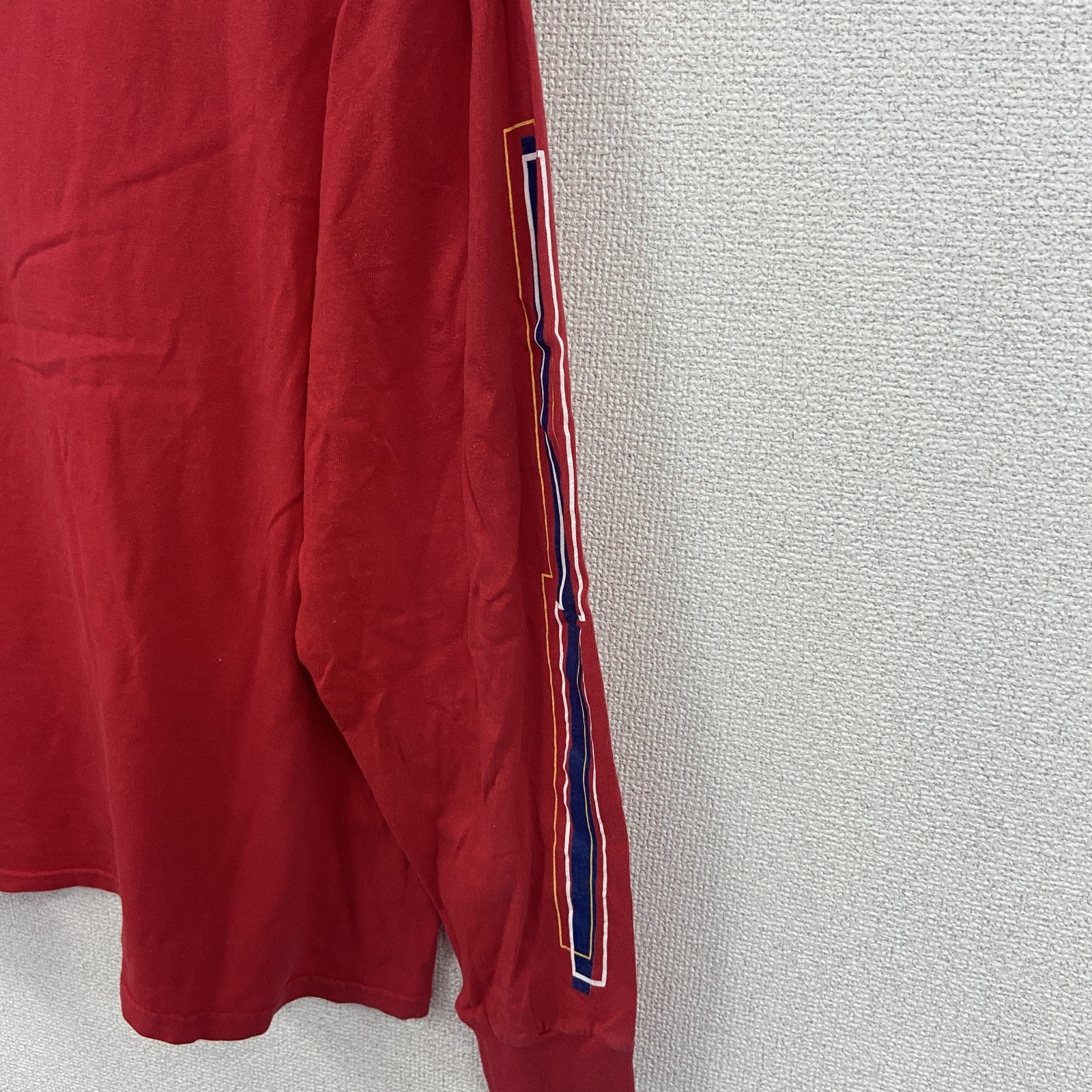 90s～　NIKE　ナイキ　長袖プリントTシャツ/ロンT　ヴィンテージ　赤　レッド　Lサイズ　古着