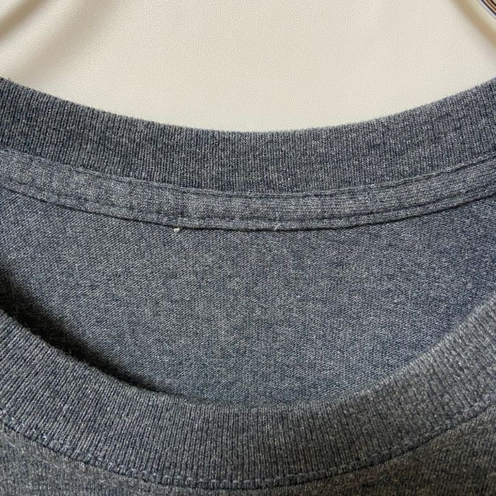 I POOPED TODAY！　半袖プリントTシャツ　グレー　灰色　クルーネック　個性的　おもしろ　ギャグT　Mサイズ　古着