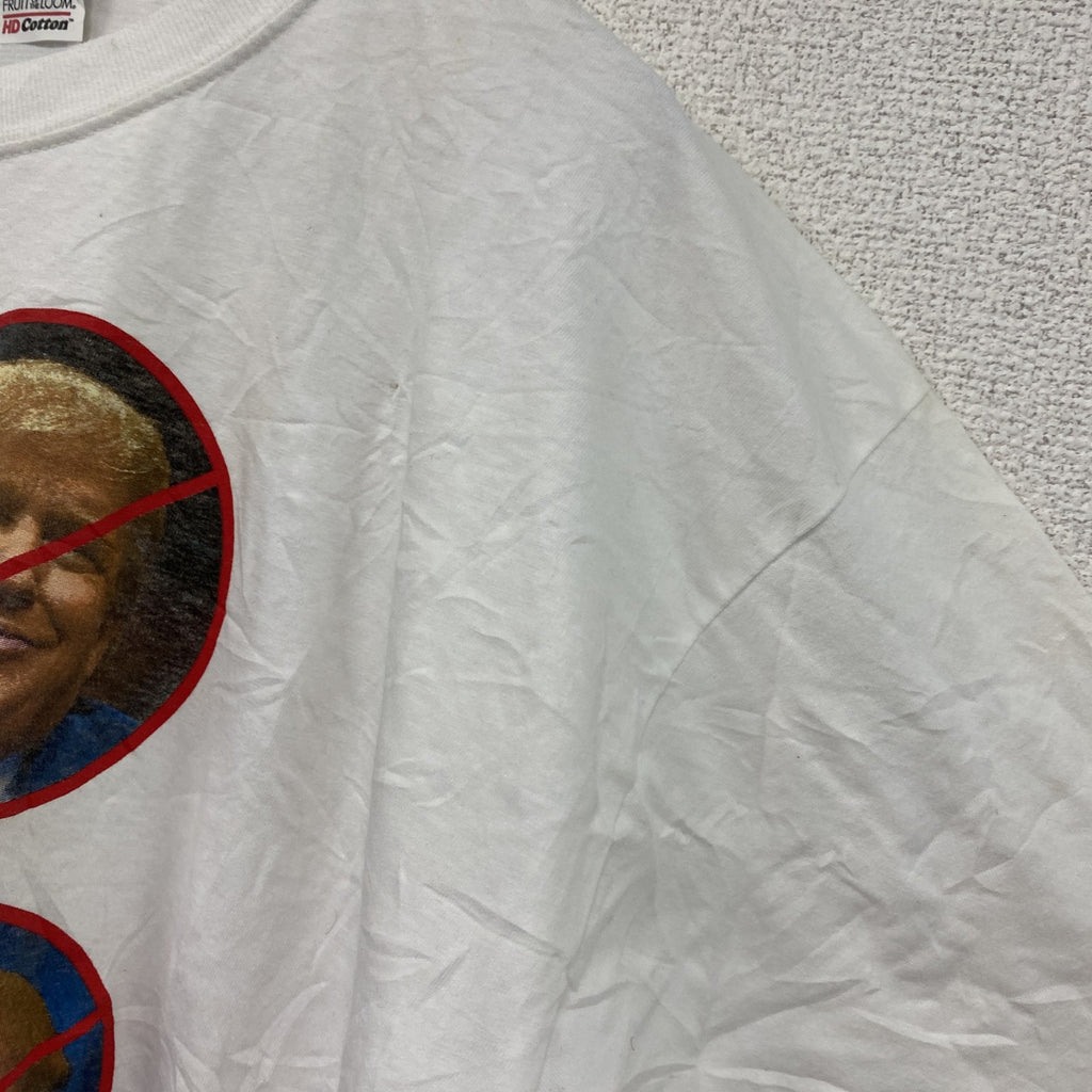 FRUIT OF THE LOOM　フルーツオブザルーム　半袖プリントTシャツ　白　ホワイト　Lサイズ カットソー メンズ コットン 古着