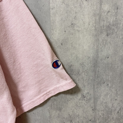 古着 used　champion　チャンピオン　半袖クルーネックTシャツ　ピンク　ビッグシルエット　オーバーサイズ　XLサイズ