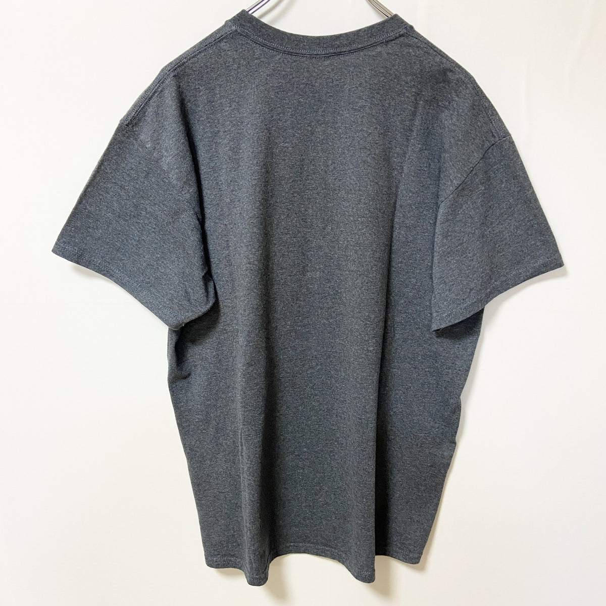 I POOPED TODAY！　半袖プリントTシャツ　グレー　灰色　クルーネック　個性的　おもしろ　ギャグT　Mサイズ　古着