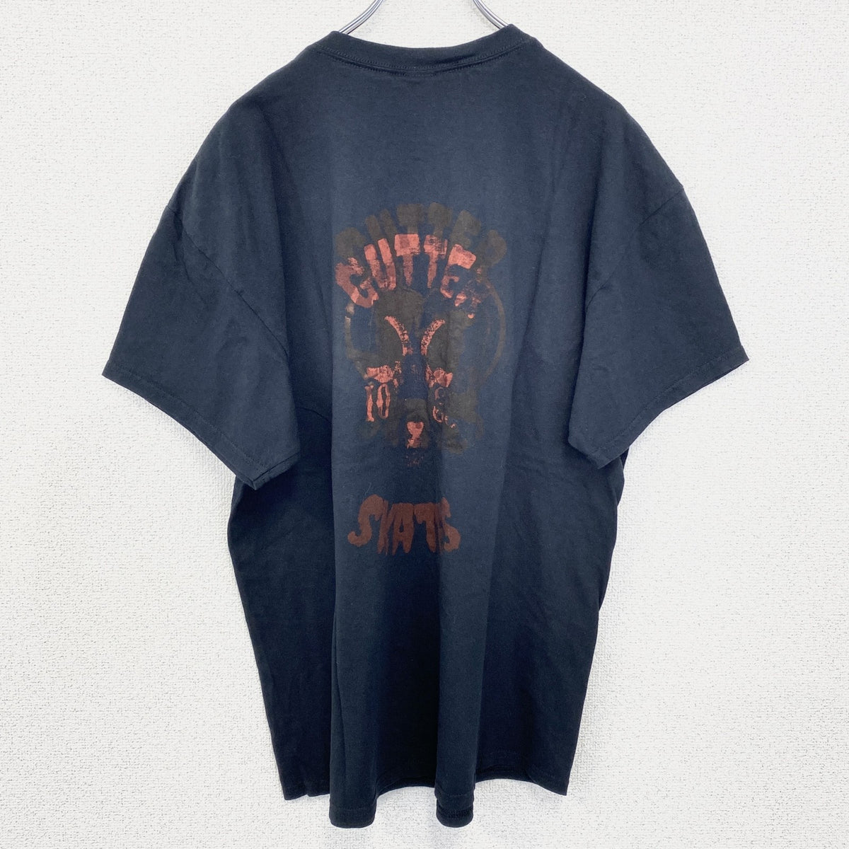 GILDAN ギルダン　半袖トデザインプリントTシャツ　黒　ブラック　ビックシルエット　XLサイズ　古着