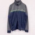 adidas　アディダス　CLIMA　トラックジャケット/ジャージ　グレー　灰色　ネイビー　紺　XLサイズ　古着