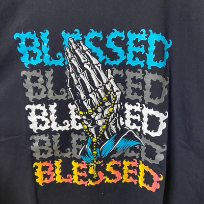 古着 used　TAKE THAT　BLESSED　半袖プリントTシャツ　グラフィック　黒　ビックシルエット　XXLサイズ