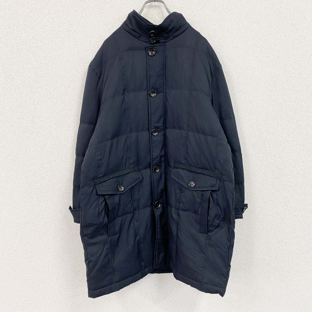 INTERMEZZO　ダウンジャケット　ダウンコート　ダウン80％　紺　ネイビー　2Lサイズ　古着