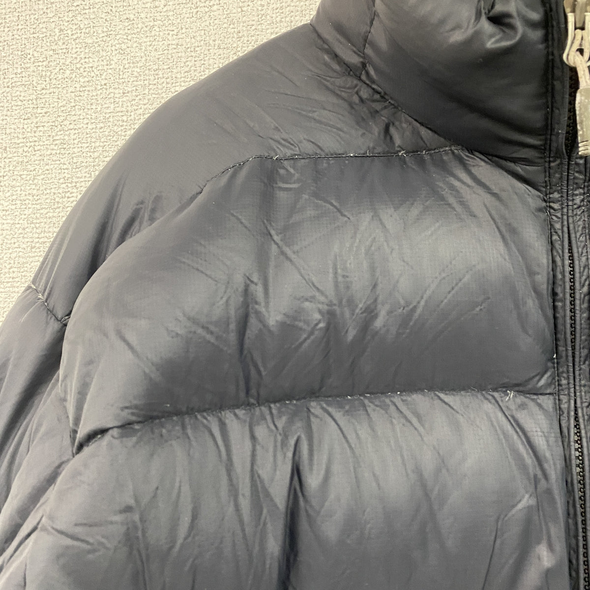 Marmot　マーモット　ダウンジャケット　リップストップ　刺繍ロゴ　黒　ブラック　Lサイズ ダウンアウター メンズ ナイロン 古着
