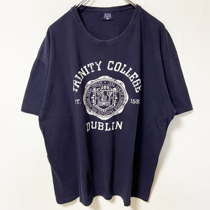 古着 used　TRINITY COLLEGE DUBLIN　半袖カレッジTシャツ　プリント　ビックシルエット　XXLサイズ