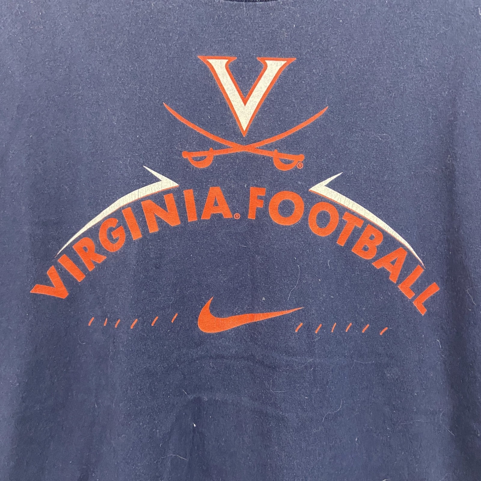 ～00s　NIKE　ナイキ　半袖Tシャツ　ヴィンテージ　フットボール　紺　ネイビー　Lサイズ　古着